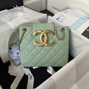 Chanel 24C Tote Bag In Green 17.5x20x5cm - 1