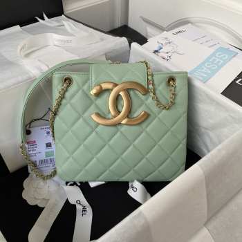 Chanel 24C Tote Bag In Green 17.5x20x5cm