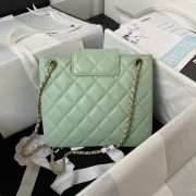 Chanel 24C Tote Bag In Green 17.5x20x5cm - 2