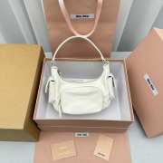 Miu Miu nappa leather pocket bag white 21x6x12cm - 1