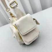 Miu Miu nappa leather pocket bag white 21x6x12cm - 3