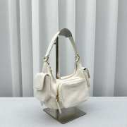 Miu Miu nappa leather pocket bag white 21x6x12cm - 5