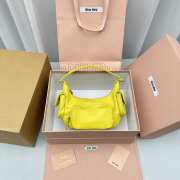 Miu Miu nappa leather pocket bag yellow 21x6x12cm - 1