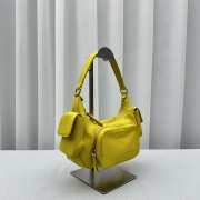 Miu Miu nappa leather pocket bag yellow 21x6x12cm - 6