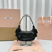 Miu Miu nappa leather pocket bag black 21x6x12cm - 1