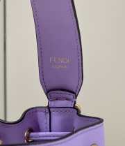 Fendi Montresor Raffia Bucket Bag Purple 18x12x10cm - 4