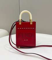 Fendi red tote bag 13x6.5x17cm - 1