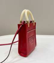 Fendi red tote bag 13x6.5x17cm - 5