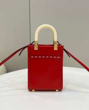 Fendi red tote bag 13x6.5x17cm - 4