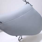 Dior Saddle Bag With Strap Grey Ultramatte Calfskin 25.5x20x6.5cm - 2