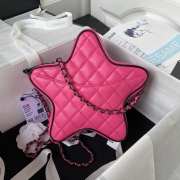 Chanel Star Handbag Satin & Black Metal Fuchsia & Black 2.5x22.5x6cm - 2