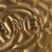 Chanel Star Gold Metallic Lambskin & Gold Metal Bag 2.5x22.5x6cm - 4