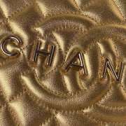 Chanel Star Gold Metallic Lambskin & Gold Metal Bag 2.5x22.5x6cm - 5