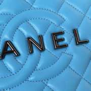 Chanel Star Handbag Satin & Black Metal Blue & Black 2.5x22.5x6cm - 5