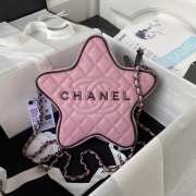 Chanel Star Handbag Satin & Black Metal Pink & Black 2.5x22.5x6cm - 1