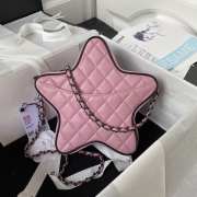 Chanel Star Handbag Satin & Black Metal Pink & Black 2.5x22.5x6cm - 2