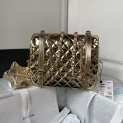 Chanel Star Backpack & Coin Purse Metallic Gold Mirror Effect Calfskin - 2