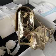 Chanel Star Backpack & Coin Purse Metallic Gold Mirror Effect Calfskin - 4