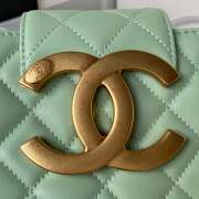 Chanel 24C Handbag In Mint Green 16.5×26.5×5cm - 3