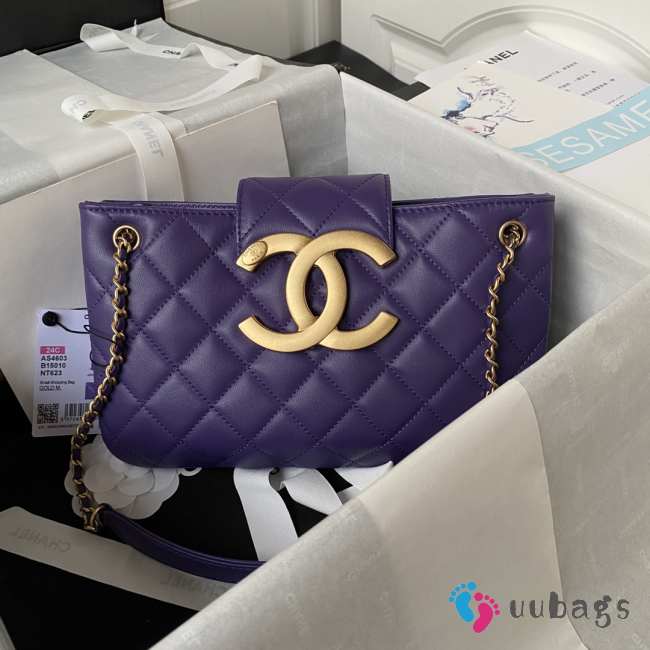 Chanel 24C Handbag In Purple 16.5×26.5×5cm - 1