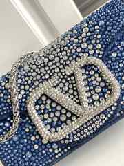 Valentino Garavani Small Loco Denim Bag With Rhinestones 20x11x5cm - 6