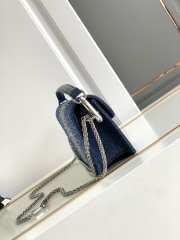 Valentino Garavani Loco Denim Bag With Rhinestones 27x13x6cm - 6