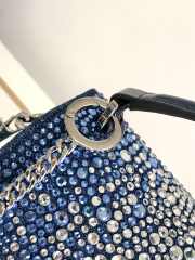 Valentino garavani Mini Vsling Denim Bag With Rhinestones 19x13x9cm - 6