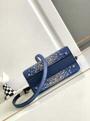 Valentino garavani Mini Vsling Denim Bag With Rhinestones 19x13x9cm - 4