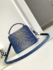 Valentino garavani Mini Vsling Denim Bag With Rhinestones 19x13x9cm - 3