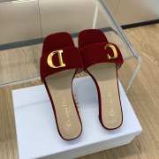 Dior slides velvet red 1.5cm - 1