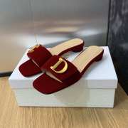 Dior slides velvet red 1.5cm - 5