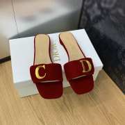 Dior slides velvet red 1.5cm - 3