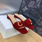 Dior slides velvet red 1.5cm - 2