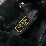 Prada shearling mini pouch in black 9.5x9x6cm - 2