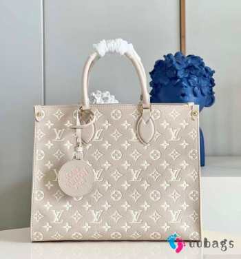 LV Onthego MM Tote Bag M46128 Gray 35cm