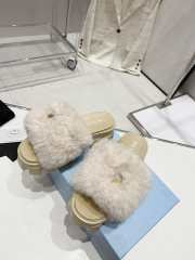 Prada mink fur slippers with thick anti-slip soles light yellow - 6