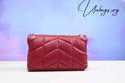 YSL Loulou Puffer Mini Bag In Red 23x15x9cm - 5