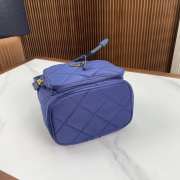 Prada duet re-nylon bucket bag in blue 22x17x12cm - 4