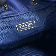 Prada duet re-nylon bucket bag in blue 22x17x12cm - 2