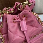 Prada duet re-nylon bucket bag in pink 22x17x12cm - 3