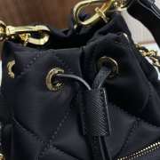 Prada duet re-nylon bucket bag in black 22x17x12cm - 3