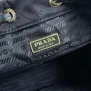 Prada duet re-nylon bucket bag in black 22x17x12cm - 2