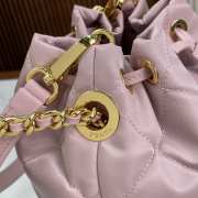 Prada duet re-nylon bucket bag in light pink 22x17x12cm - 3