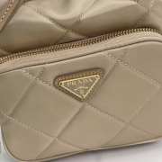 Prada duet re-nylon bucket bag in light brown 22x17x12cm - 5