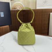 Prada duet re-nylon bucket bag in green 22x17x12cm - 4