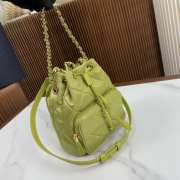 Prada duet re-nylon bucket bag in green 22x17x12cm - 2