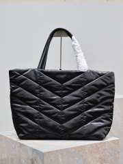 YSL Puffer Tote In Econyl Bag Black 57x36x17cm - 1