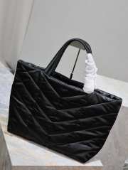 YSL Puffer Tote In Econyl Bag Black 57x36x17cm - 6