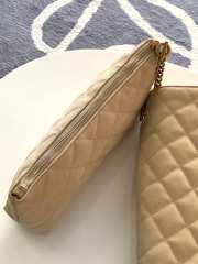 YSL MAXI SHOPPING BEIGE BAG IN QUILTED LAMBSKIN 38x43x8cm - 5