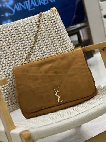 YSL Jamie 4.3 Black Bag In Suede 43×29×9cm